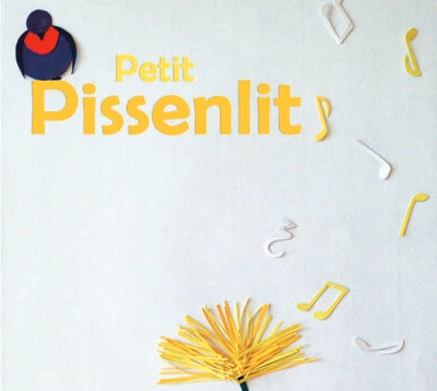 Visuel du spectacle Petit Pissenlit avec un pissenlit jeune entour& par des notes musicales de la même couleur
