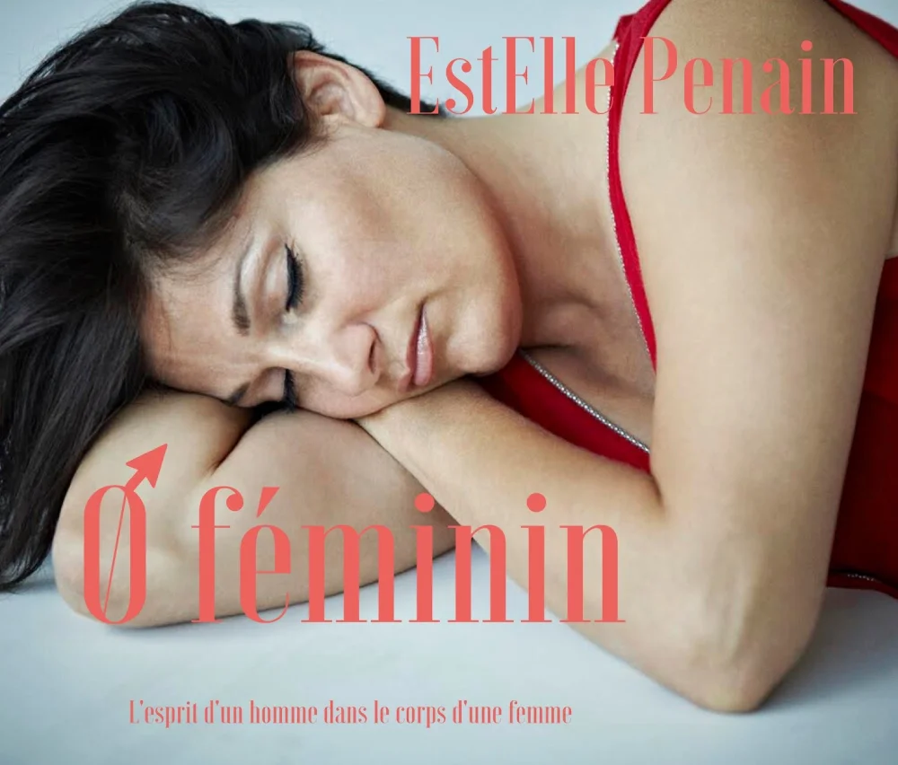 Visuel d'un spectacle avec un gros plan d'une femme en train de dormir sur un fond blanc et le titre de la performance en orange